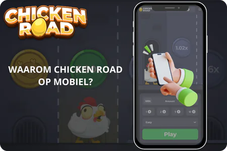 Chicken Road app spelen op mobiel met groene speelhand