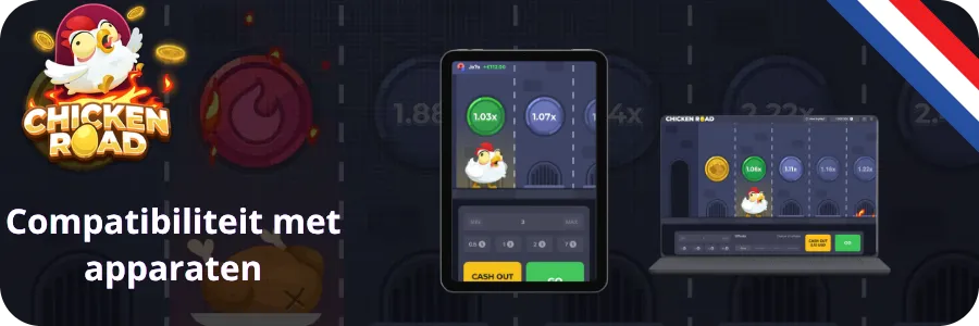 Chicken Road demo compatibel met mobiel, tablet en desktop op iOS en Android